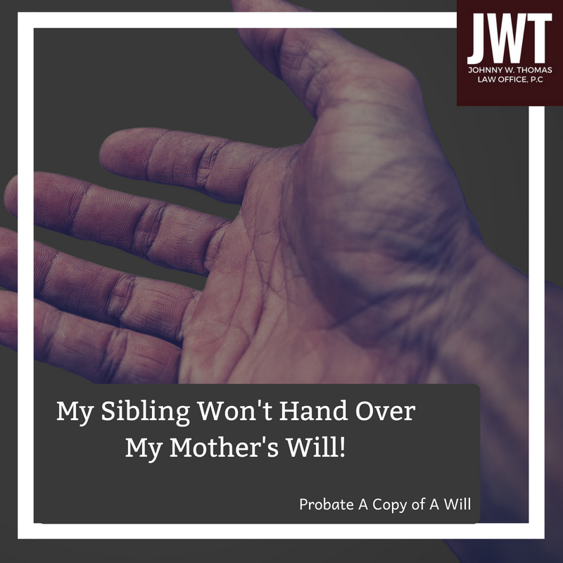 My Sibling Won't Had Over My Mother's Will